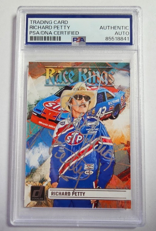 2024 Panini Donruss Racing Race Kings Card Signed Richard Petty PSA/DNA Auto
