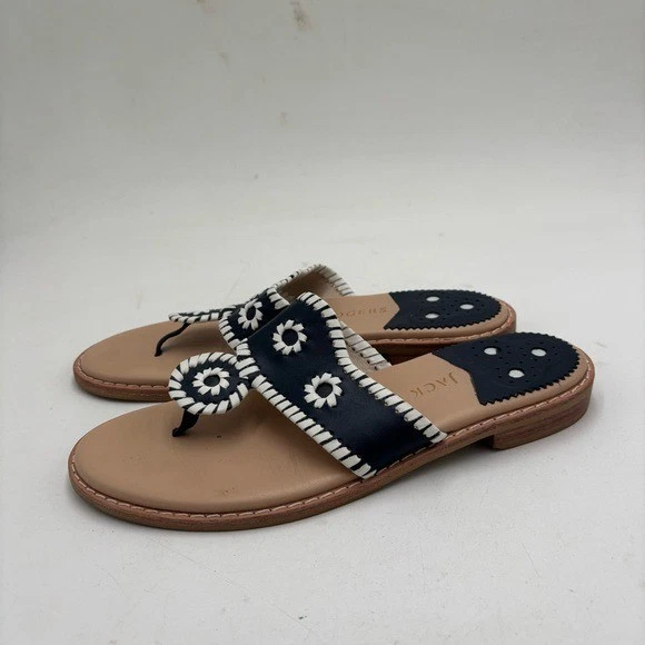 Sandalias planas Jack Rogers para mujer 8,5 azul marino Heritage Jacks II Foto 2 de 4