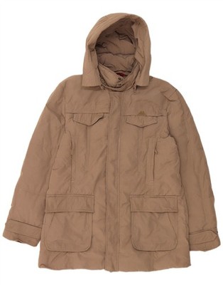 Kappa wattierte Herrenjacke mit Kapuze UK 42 XL beige Polyester DG01