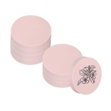 8Pcs 2" Rubber Carving Blocks, Soft Linoleum Art Carving Block Round Pink