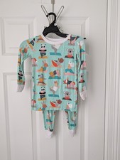Little Sleepies Zen Zoo Bamboo Pajama Set Unisex Size 18-24 Months