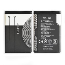 BL-5C 3.7V 1020mAh Rechargeable Battery Suitable 2 Count Pack of 1 , black