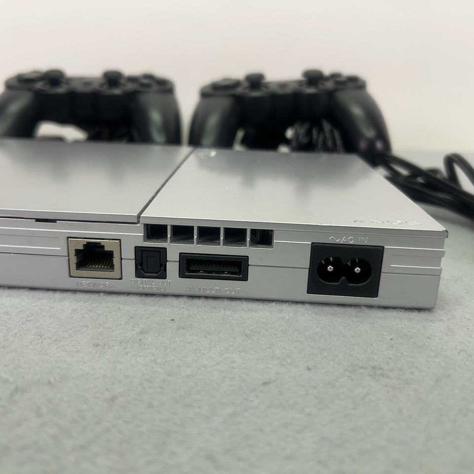 Rarest Ps2 Controller Playstation 2 PS2 Slim Console Silver 2 GameStop Controllers/Cables ...