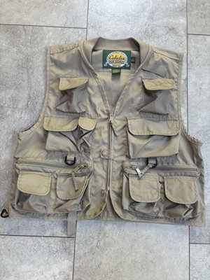 Cabela's Women's Fishing Vest Beige Zip Multi-Pocket Size S Regular Solid