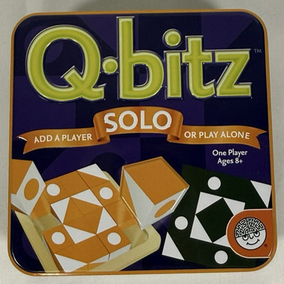 Q-bitz Solo Orange Edition Tin Puzzle Game by Mindware Visual Challenge