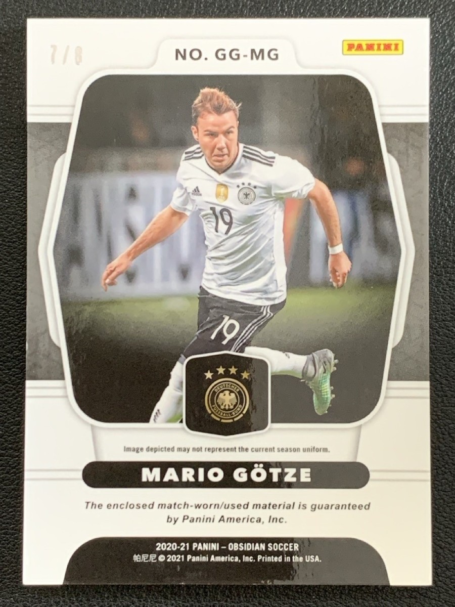 Mario Gotze 2020-21 Panini Obsidian Soccer Galaxy Gear Patch Hyper