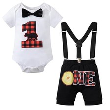 Yruiz Baby Boy Turtle Ocean Theme 1st Birthday Outfit Romper 12-18 Months Brown