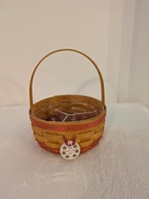 Longaberger Vintage 1998 Mother's Day Basket  3-section Protector Tie On