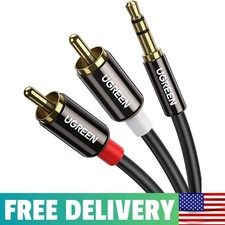 3.5mm to RCA Cable 6.6FT RCA Male to Aux Audio Adapter HiFi Sound Headphone J...