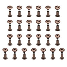25set Phillips Chicago Screw M5x10mm Binding Post Screw, Red Copper