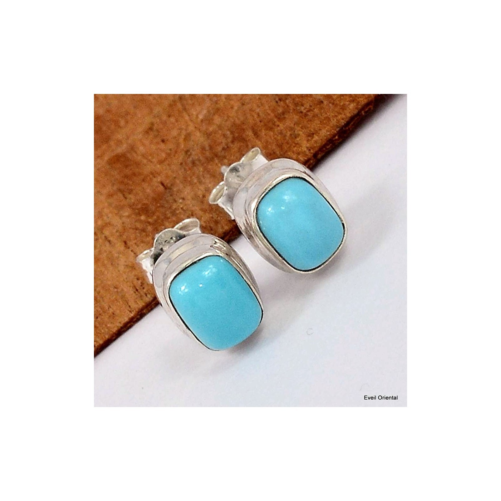 Boucles d'oreilles Turquoise Kingman KC78 une idée cadeau d'anniversaire idéal