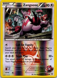 Team Magma's Zangoose 22/34 Double Crisis Reverse Holo