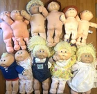 Vintage Cabbage Patch Kids 80's Large Mixed Lot of 11 With Clothing