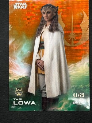 2025 Topps Chrome Star Wars Orange Refractor /25 PYC Orange   Wave   Pulsar