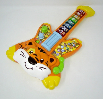 VTech Zoo Jamz Tiger Rock Guitar Musical Instrument Lights Sounds Learning Toy