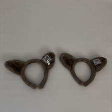 Great Wolf Lodge Child Size Fuzzy Ears Souvenir Headband Set Of 2