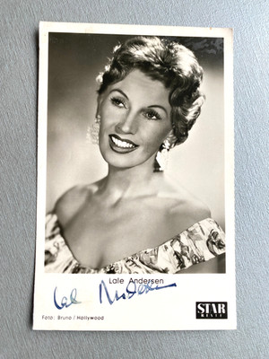 LALE ANDERSEN  ( 1972) original signed Autogrammkarte 9x14 Autogramm