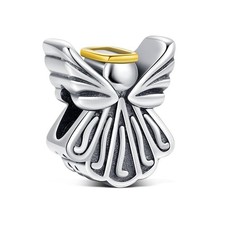 Guardian Angel Spread Wings Charms for Bracelets and Necklace 925 Sterling Silve