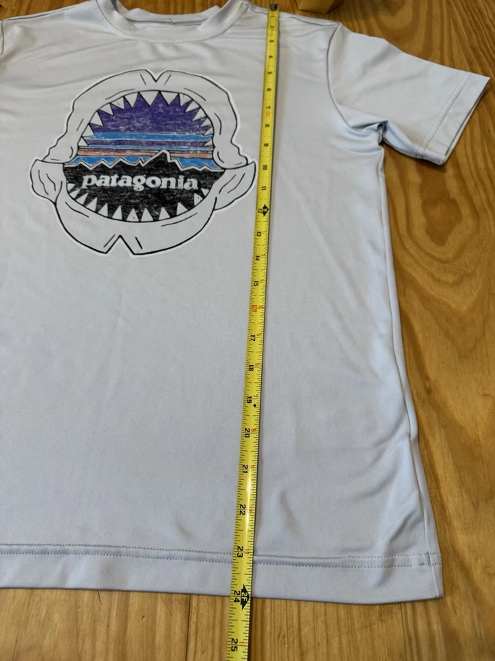 Camisa Patagonia Logo Niños Jóvenes XL 14 Capilene Peso Seda Gráfico Camiseta Foto 4 de 4