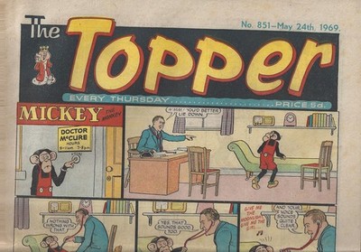 THE TOPPER COMIC + COA No No 851  - 24 May 1969 VINTAGE & ORIGINAL PERFECT GIFT
