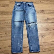 MOUSSY Vintage Helendale Distressed Skinny Jeans Light Size 25 Japanese Selvedge