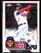 2023 TOPPS CHROME AUTO #RA-NVE NELSON VELAZQUEZ RC - CHICAGO CUBS