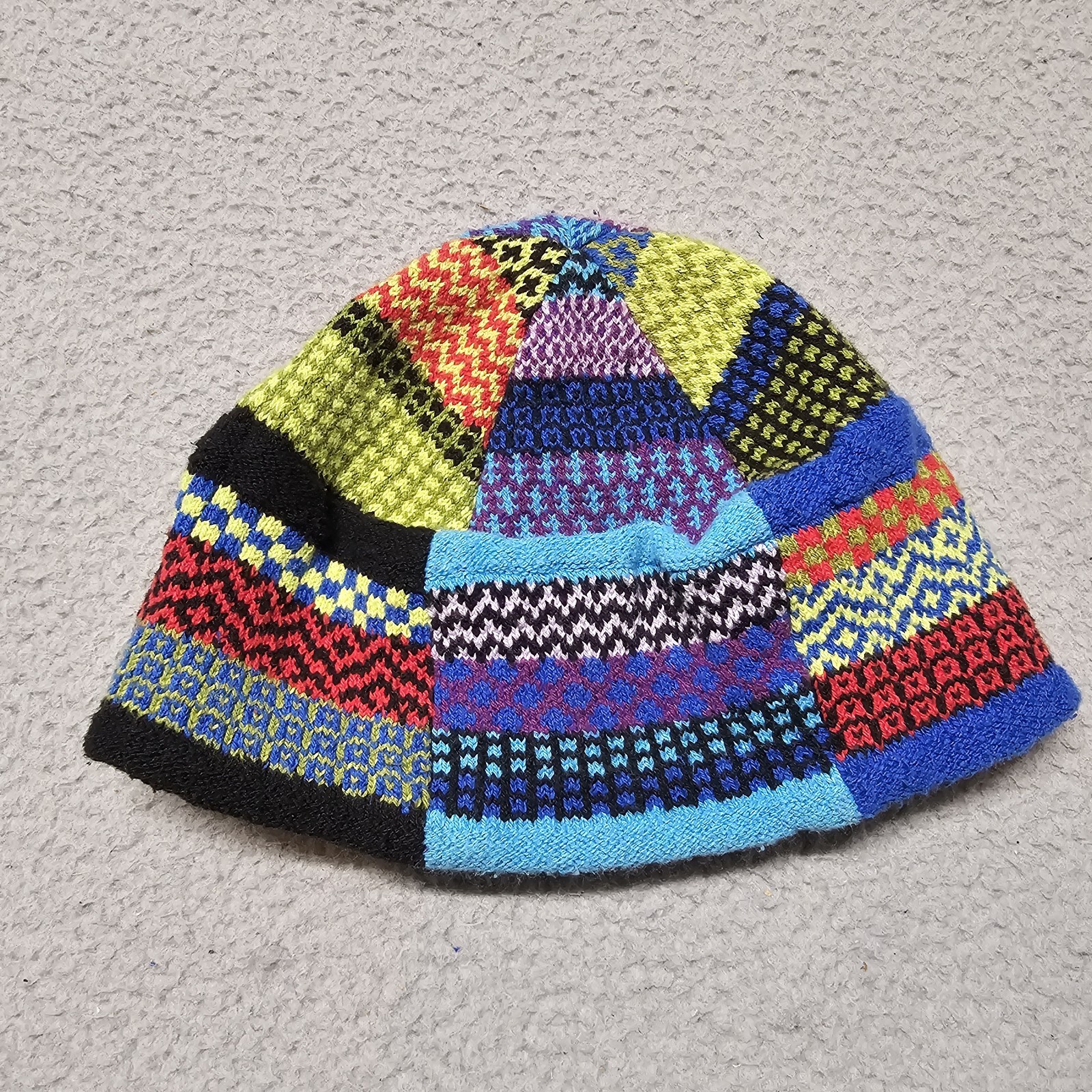 Solmate Socks Beanie Hat Patchwork Winter Cap USA… - image 2