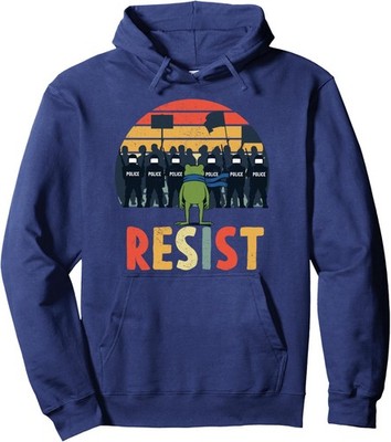 Frog Protest Anti Resistance Pro Immigrant Unisex Hooded Sweatshirt