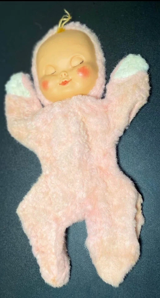 Muñeca bebé de cuerpo suave cara de goma rara con disco de música en funcionamiento de 7" Foto 2 de 4