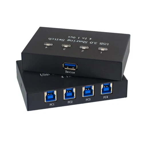4-Port USB 3.0 Sharer KVM Switch Hub 4 in 1 out HUB Share Converter KVM Switch D