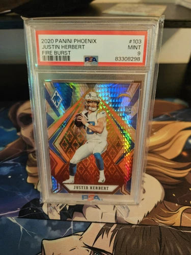 2020 Panini Phoenix - Rookies Fire Burst #103 Justin Herbert (RC)