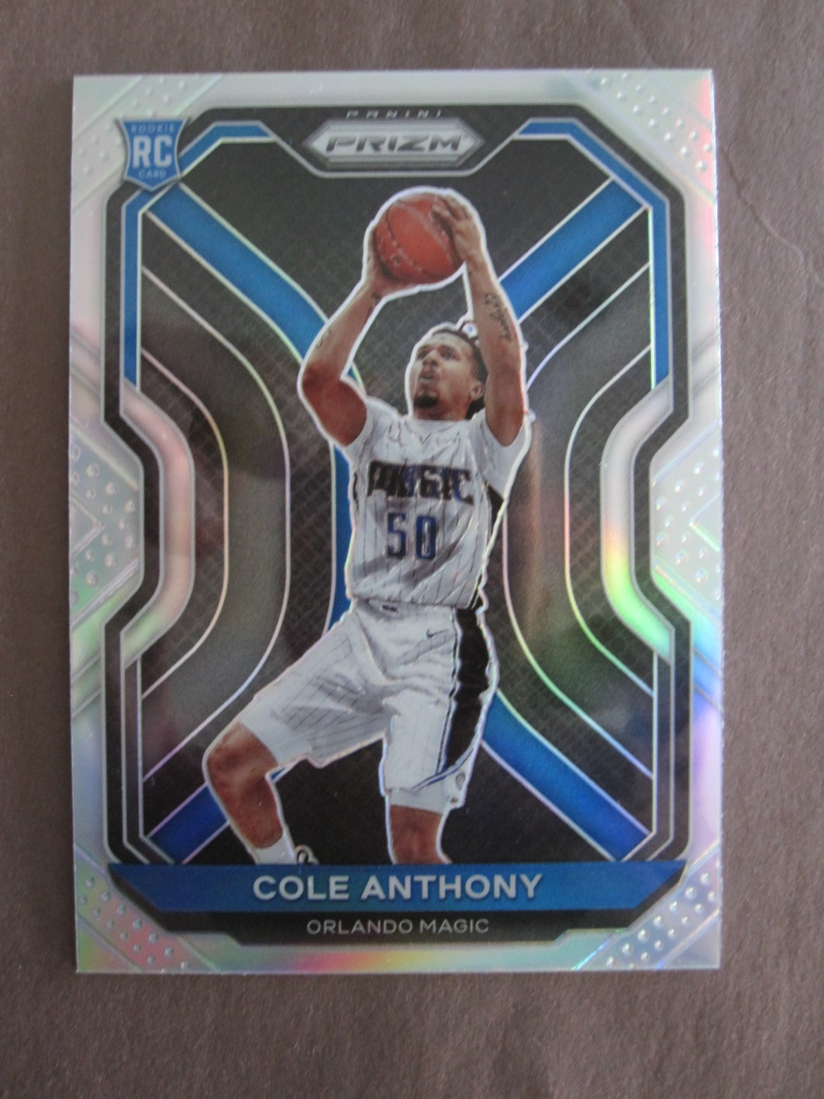 COLE ANTHONY 2020-21 PANINI PRIZM SILVER CARD #292 MINT+ PERFECT 50/50 BOARDERS