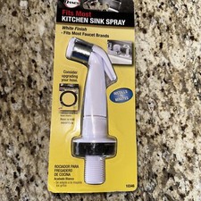 Universal Kitchen Sink Faucet Side Spray Head, Plastic, White, Danco 10346