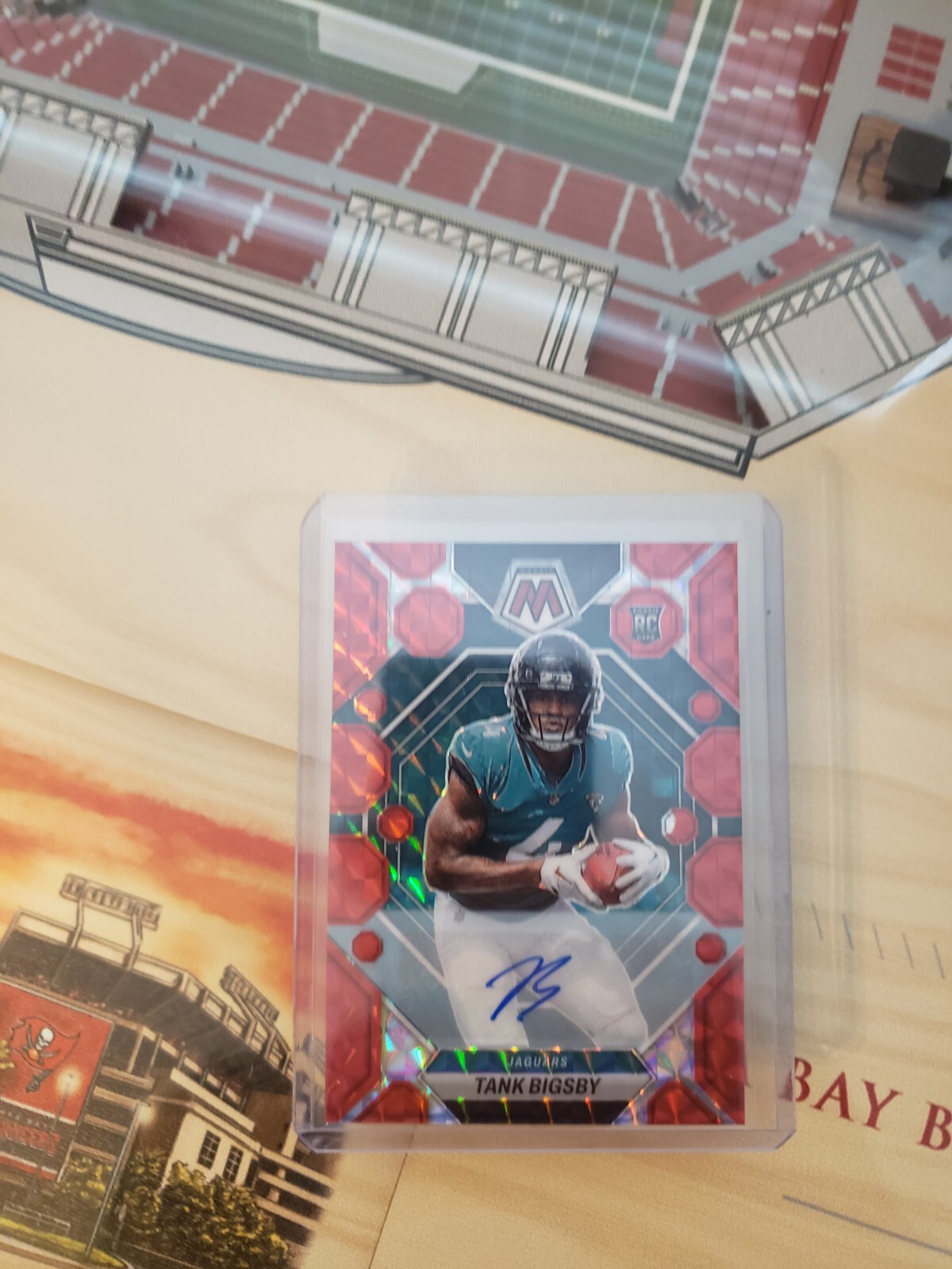 2023 Panini Mosaic #364 Tank Bigsby Rookie Autographs Mosaic Red #/199