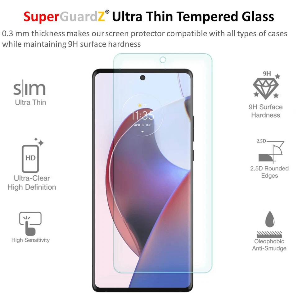 Tempered Glass Screen Protector Guard Shield Saver For Motorola Edge 30 - Image 3 of 4