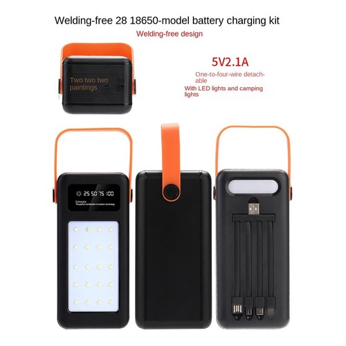 DIY 28x 18650 Type-C USB Battery Storage Box Fast Charging Power Bank Case Shell - Picture 11 of 28