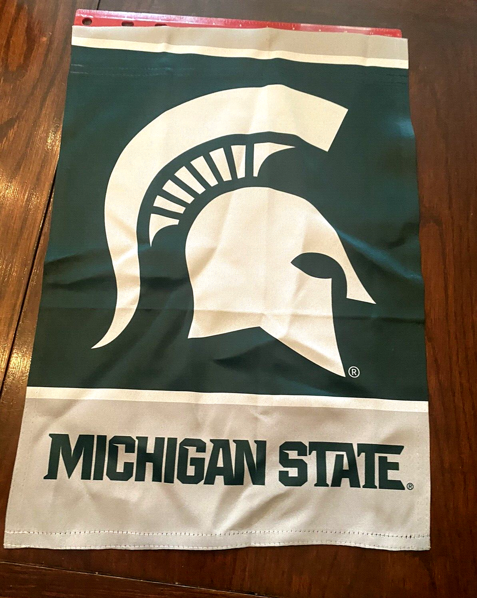 NCAA Michigan State Spartans Double Sided Garden Flag - 18x12 Inch, Team Logo & Established Year - View #5