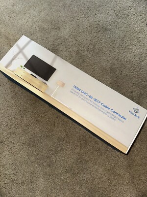 125 Inch Cable Concealer Yecaye CMC-03 White One-Cord Channel Raceway Kit