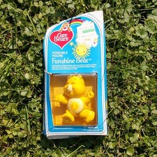 Care Bears Poseable Figure Funshine Bear, 1984, New in Package