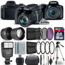 Canon PowerShot SX70 HS Camera  Wide Angle  Telephoto Lens  Flash -16GB Kit