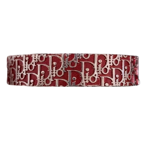 Bracelet Christian Dior motif trotteur oblique bijou taille 19 cm authentique