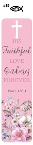 2 Ea. Pastel Christian Faith Religious Bible Verse Bookmark For Women Ships Free - Picture 21 of 34