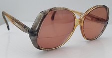 Vintage Euramco Aruba Brown Gray Translucent Oval Sunglasses USA FRAMES ONLY