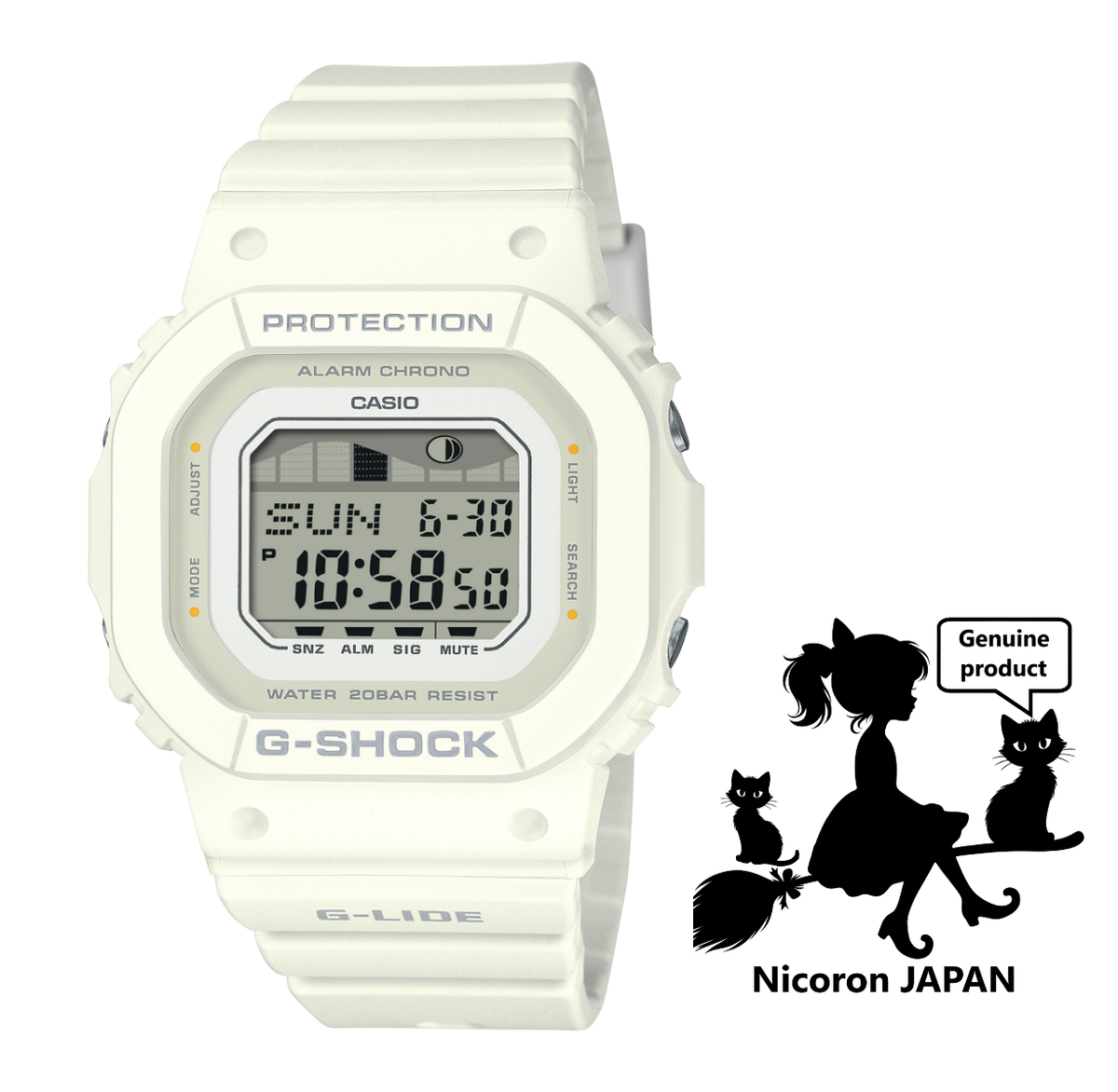 CASIO G-SHOCK G-LIDE Women's Watch GLX-S5600-7BJF White cute