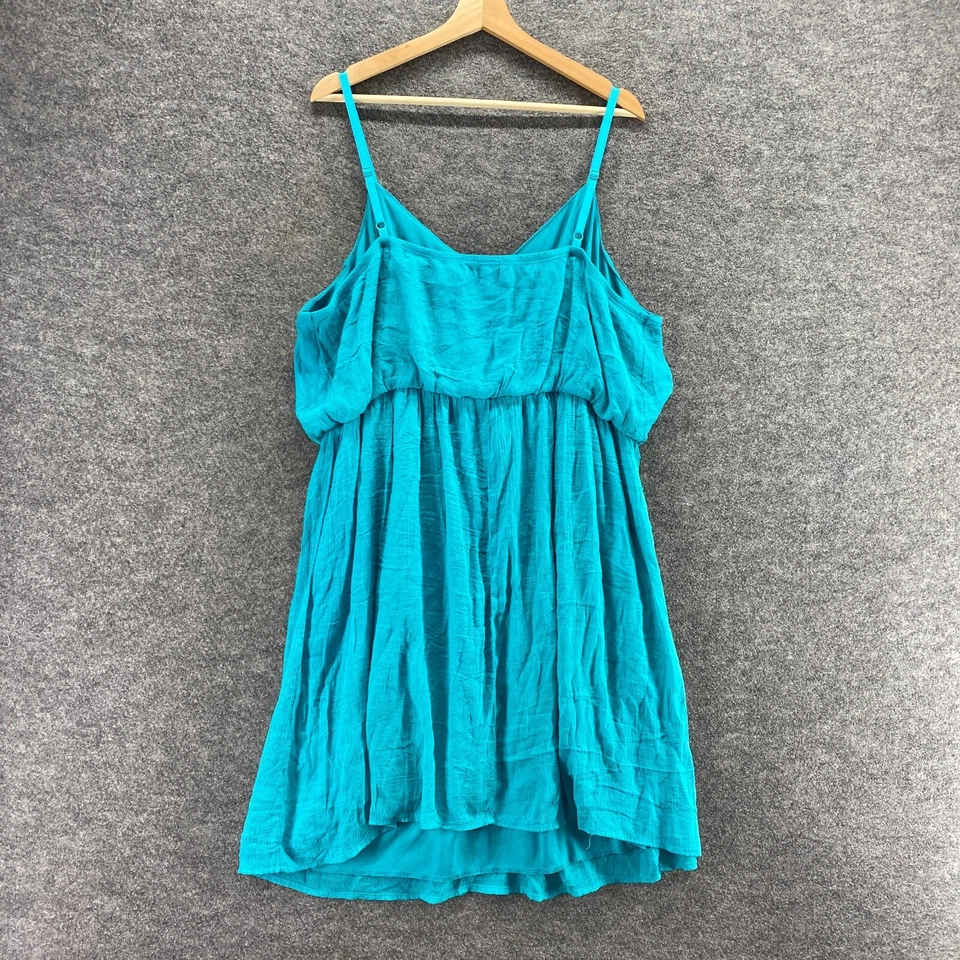 Vestido Maurices Mujer 3 Azul Vaina Corto Elástico Cintura Cuello en V Sin Mangas Informal Foto 2 de 4