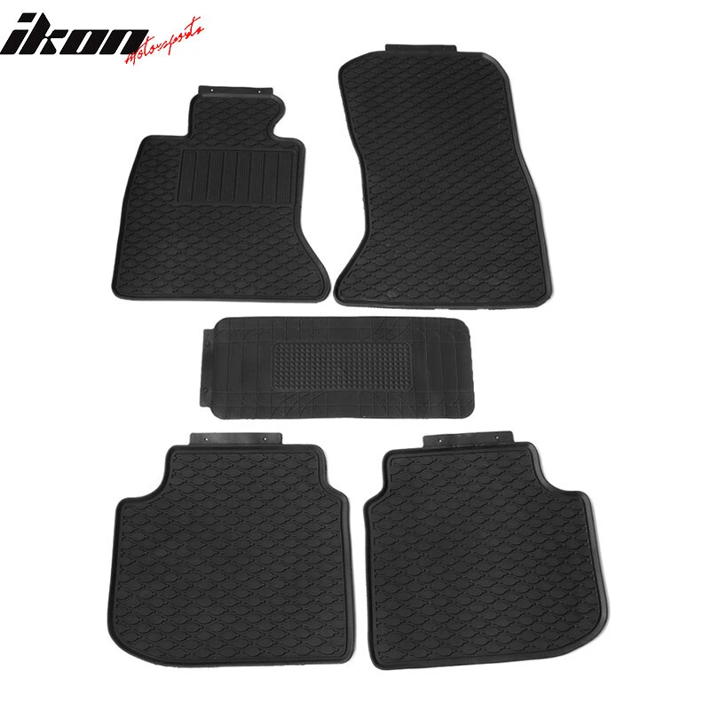 11-16 F10 Sedan Heavy Duty Black Latex Floor Mats Front & Second Row FOR: (BMW) - Image 2 of 4