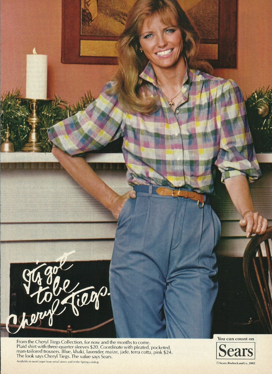 1982 Sears Cheryl Tiegs Collection Fashion vintage PRINT AD 80's