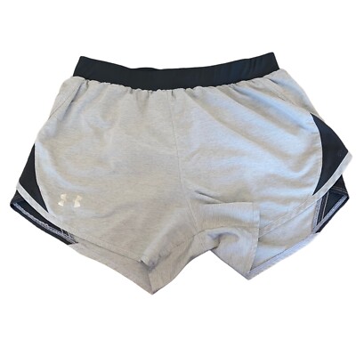 Under Armour Heat Gear Loose Fit Gray Athletic Running Shorts Womens Size  Small