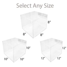 5 Sided Lucite Clear Acrylic Cube Bin Retail Display