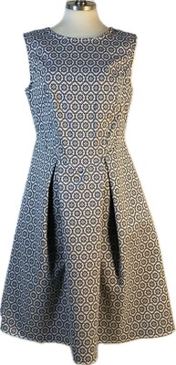 Max Studio Box Pleat Dress sz M Fit And Flare Midi Sleeveless